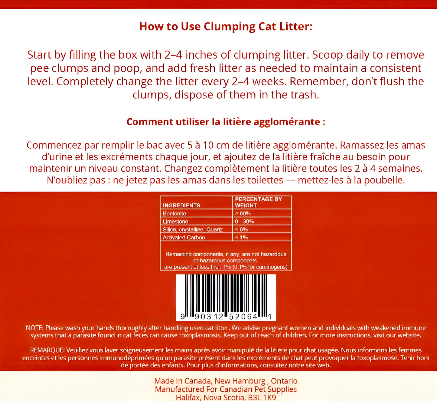 CANADIAN CAT LITTER (14 LB)